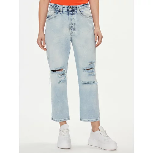 Please Jeans hlače P70UCJGW7U Modra Straight Fit