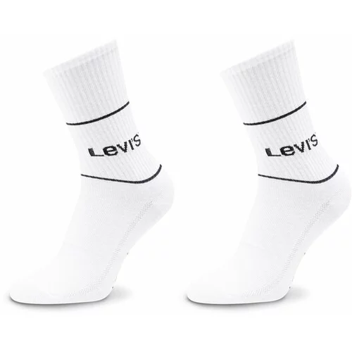 Levi's Set 2 parov nisex visokih nogavic u 701210567 Bela