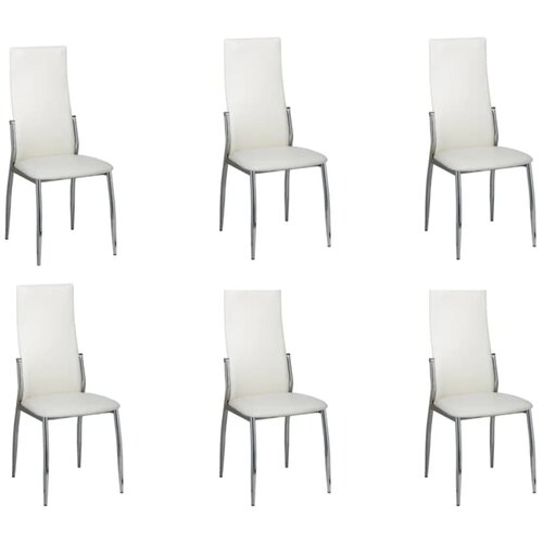 The Living Store Jedilni stoli 6 kosov belo umetno usnje - Jedilni Stol, (21662992) Slike