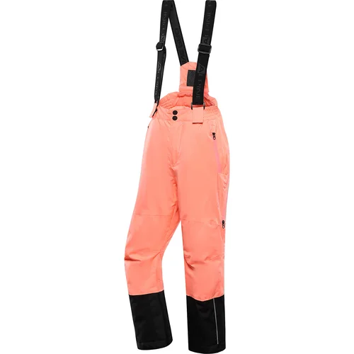 Alpine pro Children's ski pants with ptx membrane FELERO neon salmon