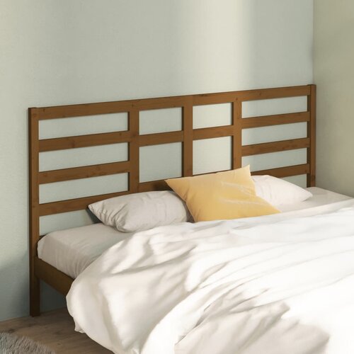 vidaXL Posteljno vzglavje medeno rjavo 206x4x104 cm trdna borovina Cene