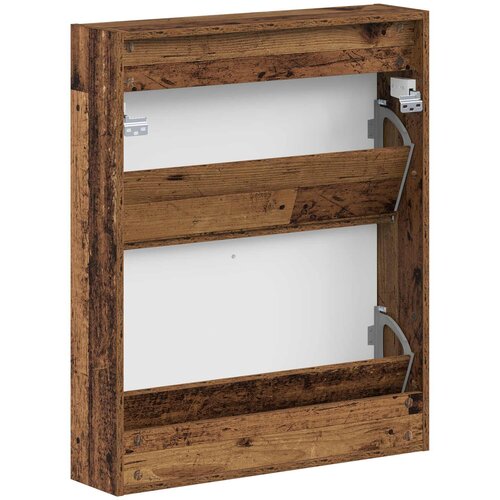  Ormar za cipele na zidu HAARLEM 71 x 17 x 86 cm Staro drvo Slike