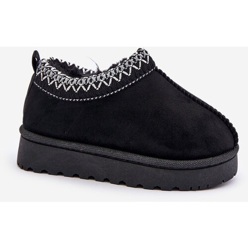 Boto Children's ankle snow boots on a platform insulated with fur black Vilabria Cijene