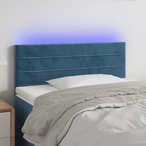vidaXL LED uzglavlje tamnoplavo 100x5x78/88 cm baršunasto Cijene