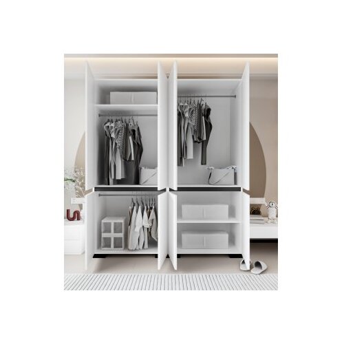 Hanah home ormar floransa 180 white anthracite Slike