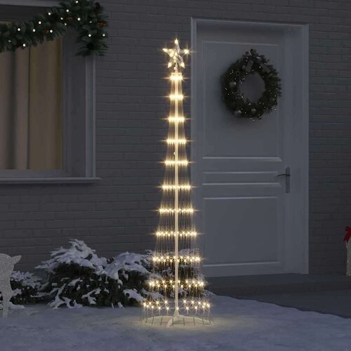 vidaXL LED božično drevesce Toplo bela 138.5 x 138.5 x 399 cm Kovina Cene