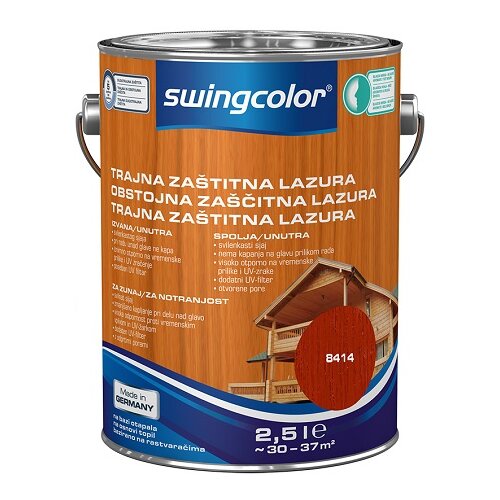 SWINGCOLOR Obstojna zaščitna lazura (barva: mahagonij; 2,5 l) Cene