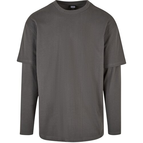 UC Men Oversized Shaped Double Layer LS Tee darkshadow/darkshadow Slike
