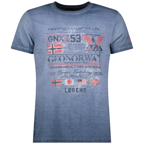 Geo Norway Majice s kratkimi rokavi SW1562HGNO-NAVY Modra