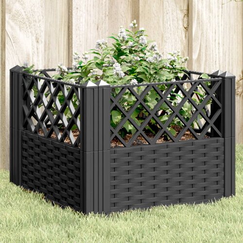 Furnova Cvetlično korito z zatiči črno 43,5x43,5x43,5 cm PP, (21921059) Cene