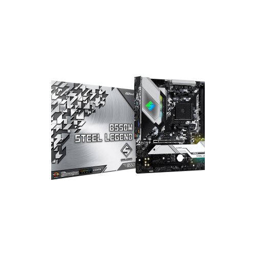 AsRock MB B550M STEEL LEGENDAMD B550;AM4;4xDDR4;RAIDHDMI,DP;micro ATX Slike