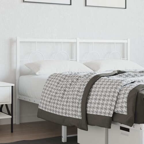 vidaXL Kovinsko vzglavje belo 135 cm Cene