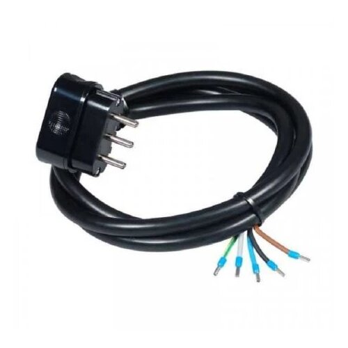 Prikljucni kabl trofazni 16A 400V 10000W crni 1,5m H05RR-F 5G2,5 Slike