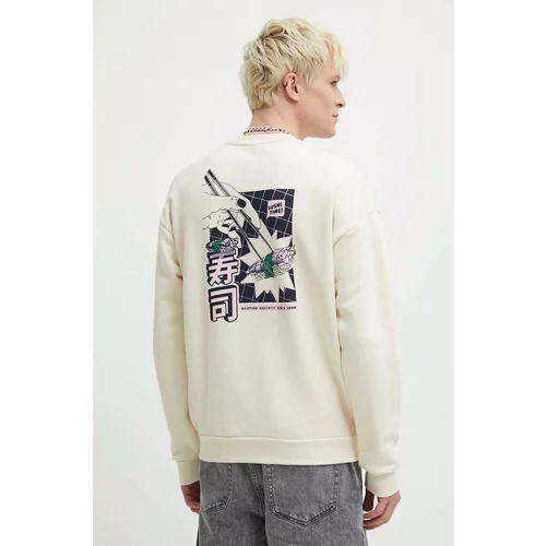 Kaotiko Bombažen pulover bež barva, AN015-01S-G00