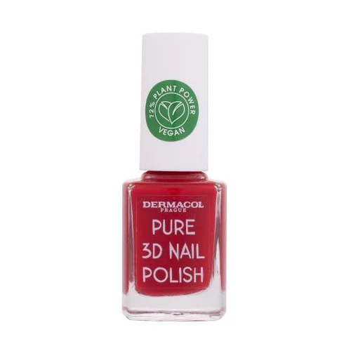 Dermacol Pure 3D lak za nokte s 3d efektom 11 ml Nijansa 04 poppy red