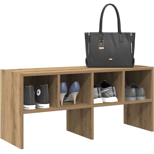 vidaXL Regal za čevlje zložljiva artisan hrast 89,5x30x40 cm Cene