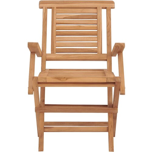  Sklopive vrtne stolice 2 kom 56x63x90 cm od masivne tikovine Slike