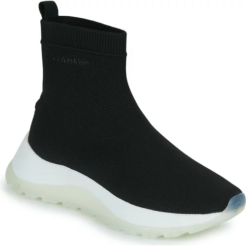 Calvin Klein Jeans 2 piece sole sock boot - knit crna