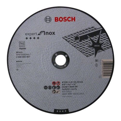 Bosch Rezna ploča ravna Expert for Inox - Rapido 2608603407, AS 46 T INOX BF, 230 mm, 1,9 mm ( 2608603407 ) Slike