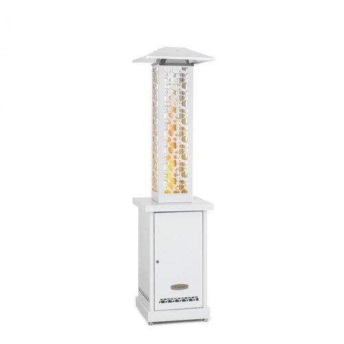 Blumfeldt Heat Hunter, terasni grelnik na pelete, 12,2 kW, prenosen, kaljeno jeklo, bela Cene