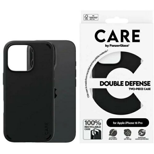 PanzerGlass CASE CARE FEATURE DOUBLE DEFENCE ZA IPHONE 16 PRO CORNER PROTECTION, (5000062627) Slike