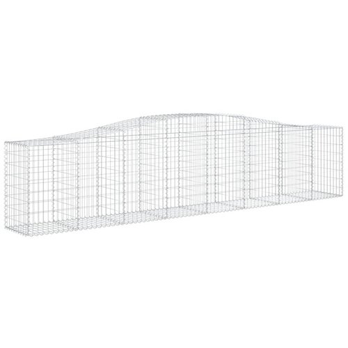  Lučne gabionske ko&amp;scaron;are 10 kom 400x50x80/100cm pocinčano željezo Slike