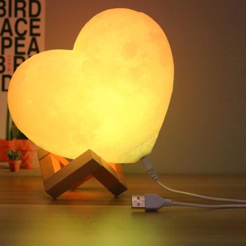  3D lampa u obliku srca, 18 cm Slike