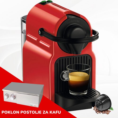 Nespresso inissia red aparat/ kapsule economy pack 1/100 + poklon postolje Cene
