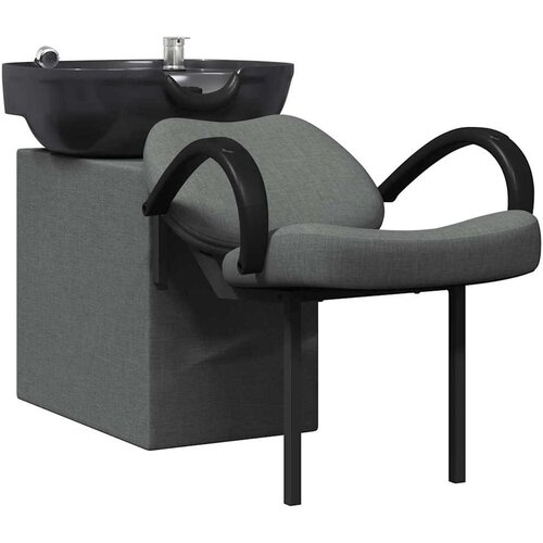 vidaXL Stolica za &scaron;ampon Temno siva in črna 63 x 141 x 92 cm blago, (5000132865) Cene