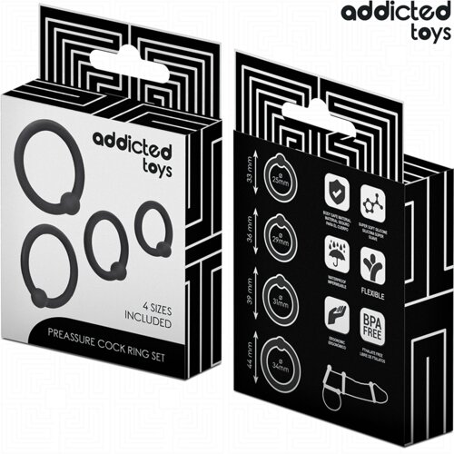 Addicted Toys Cock Komplet Erekcijskih ObroČkov Addicted Toys Iii Slike