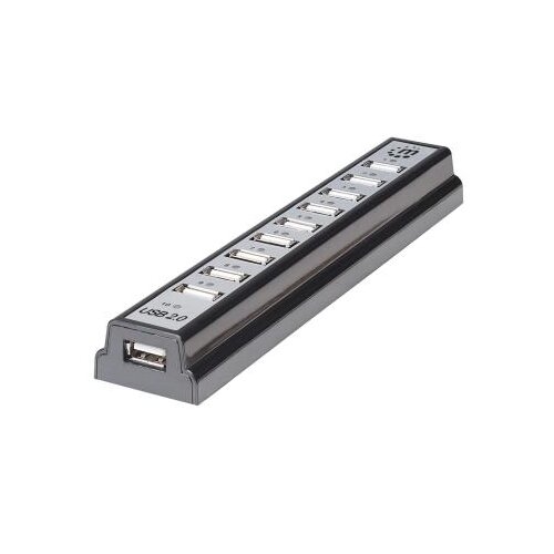  USB HUB --&amp;gt; 10x USB 2.0, Bus/AC Powered, Manhattan 161572 Slike