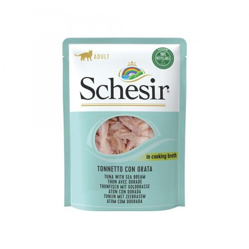 Schesir cat adult tunjevina & orada preliv u sosu 70g hrana za mačke Slike