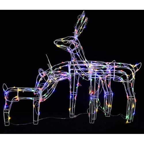  3-dijelna božićna rasvjeta sa sobovima 229 LED žarulja Slike