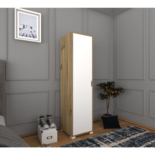 Hanah home 40 cm 1600-014 light walnutwhite wardrobe Cene