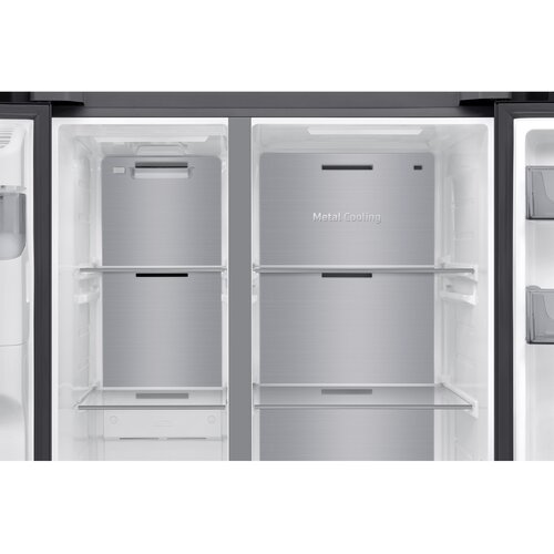 Samsung RS70F65KEFEF Stran ob strani z vodnim rezervoarjem, No Frost+, temni inox Slike