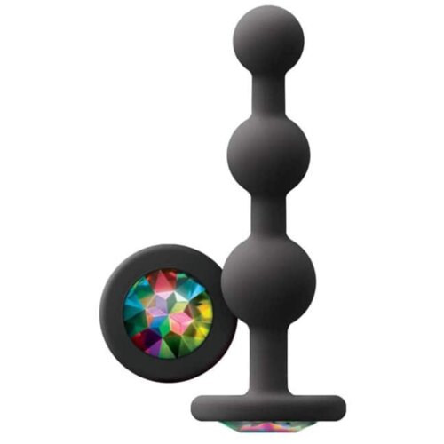 Ns Novelties Glams Ripple Rainbow Gem Black Slike