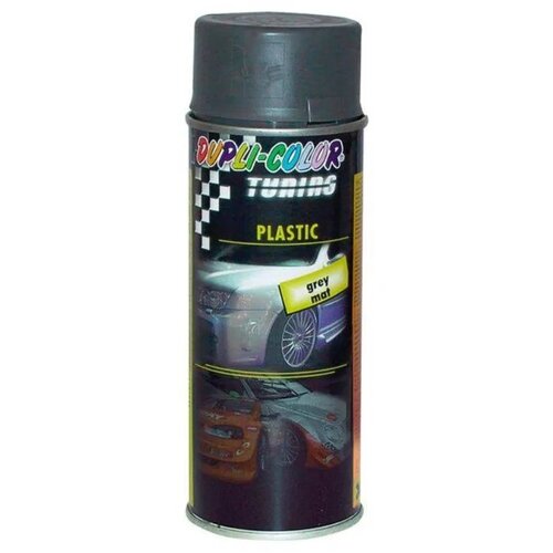  SPREJ ZA FARBANJE PLASTIKE SIVI MAT DUPLI COLOR 400ml Slike