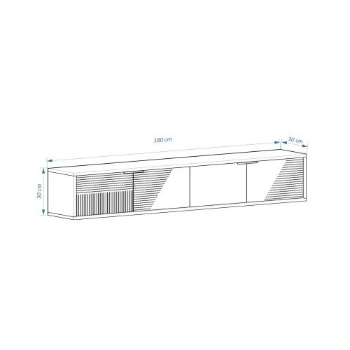 Hanah home Hanah Kućni TV komoda Parla, 180x30x30 cm, Bijela Slike