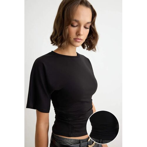TRENDYOLMILLA ženska majica Twoaw27Ts00051, crna Cene