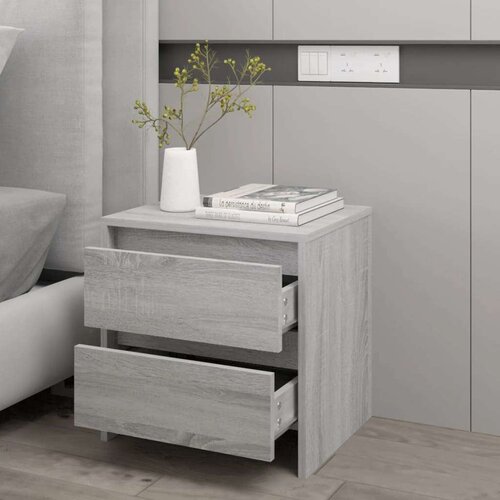 VidaXL noćni ormarić boja sivog hrasta sonome 45x34,5x44,5 cm iverica Slike