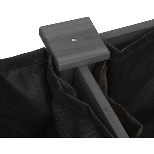 VidaXL Sadilica s oblogom siva 203 x 53 x 76 cm od masivne jelovine Slike