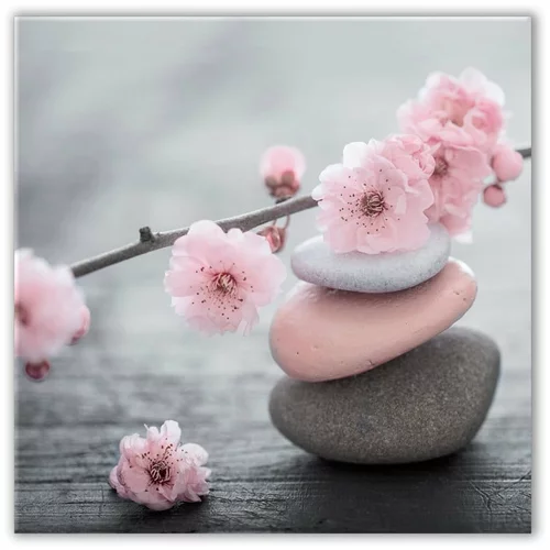Styler Slika Glasspik Spa & Zen Pink Stone, 30 x 30 cm