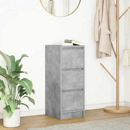 vidaXL Komoda betonsko siva 29,5x34x76 cm inženirski les Cene