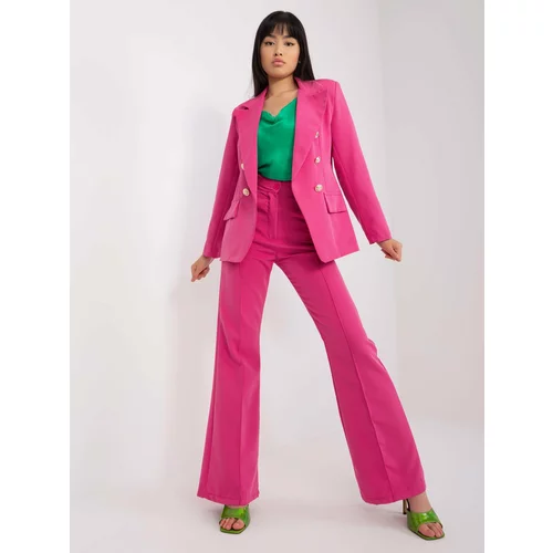 Fashion Hunters Dark pink elegant set with trousers