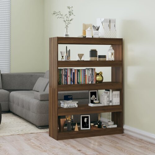 vidaXL Ormarić za knjige / pregrada boja smeđeg hrasta 100x30x135 cm Cijene