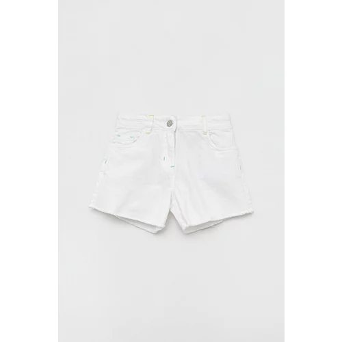 Birba&Trybeyond Otroške kratke hlače iz jeansa bela barva