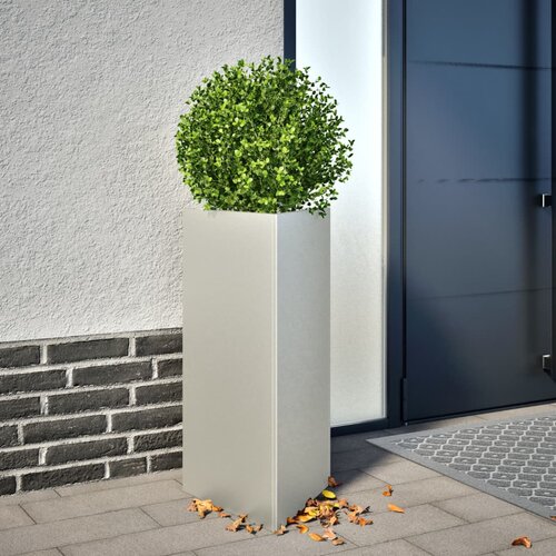 VidaXL Vrtne sadilice 2kom trokutasta 40x34,5x70 cm nehrđajući čelik Slike