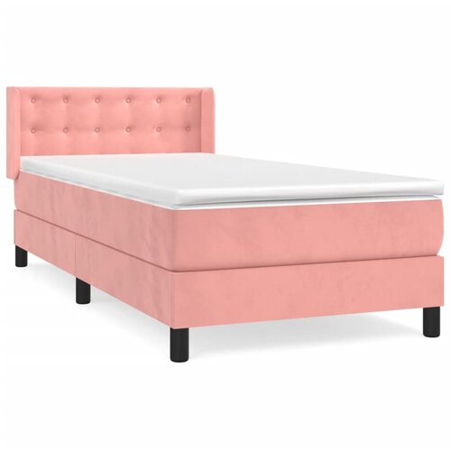 Maison Chic Box spring postelja - Vzmetna postelja z vzmetnico roza 90x190 cm žamet SL8055, (21886040) Cene