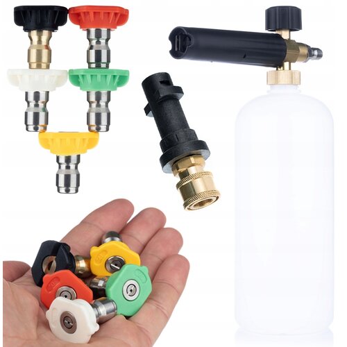 Rosfix SET NADOMESTNI DEL ZA VISOKOTLAČNI ČISTILNIK K&Auml;RCHER K2&ndash;K7 &ndash; 5 &Scaron;OB + PENILNIK 1L + ADAPTER | 200 BAR, (5000036479) Cene