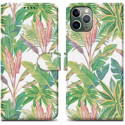 Cadorabo Ohišje, združljiv z Apple - Design Green Rainforest št. 8 - Zaščitni pokrov z magnetnim zapiranjem, funkcijo stojala in režo za kartico, (20593336) Cene